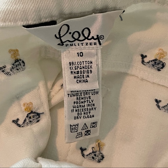 NWT 1990s Whale Embroidery Lilly Pulitzer 5 Pocket Jean Pants, Size 10 - Picture 7 of 9